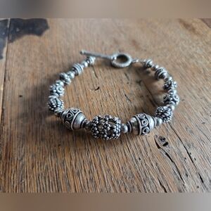 Elegant Silver Beaded Bracelet